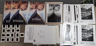 Rare Large Titanic Movie Press Kits Slides Photos Notes Book Folders 1997 90s • $89.99