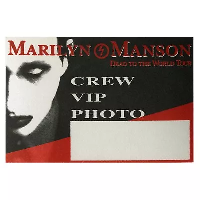 Marilyn Manson 1997 Antichrist Superstar Tour Working Crew Backstage Pass • $18.92