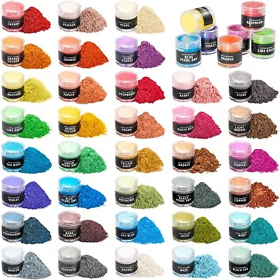 Mica Powder 36 Jars Colors Set - Mica Pigment  For Epoxy Resin - Color Pigment • $27.99