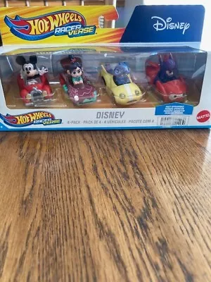 Hot Wheels Racer Verse Disney Character 4pk Mickey Vanellope Hiro Stitch NEW • $19.50