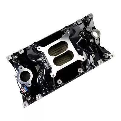 Edelbrock 7516-BP Performer RPM AIR-GAP Small Block Chevy Vortec Intake Manifold • $647.95