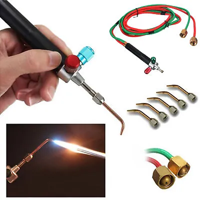 Jewelry Jewelers Micro Mini Gas Little Torch Welding Soldering Cutting W/ 5 Tips • $19.53