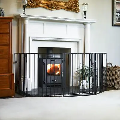 Deluxe Large Five-Fold Steel Baby Dan Fire Guard - Fireside Safety • £115