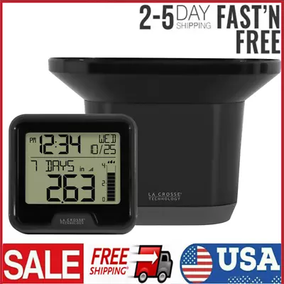 La Crosse Technology Digital Rain Gauge Wireless Indoor Temperature 300-ft Range • $31.80