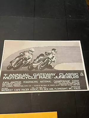 Vintage Original Flyer Poster 1st Annual Gateway Motor Cross Classic Racing • $17.99