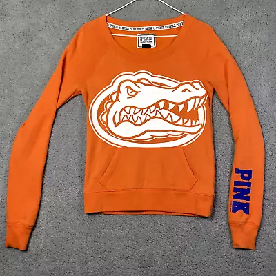 Florida Gators PINK Victorias Secret Sweatshirt Adult Extra Small XS Orange Blue • $11.88