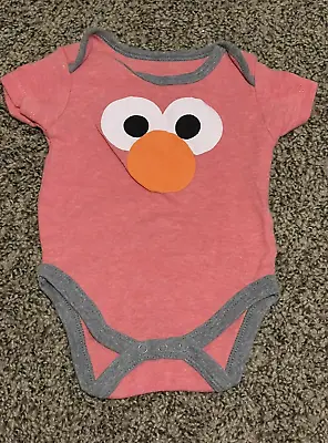 Boy's Sesame Street Elmo Red Short Sleeve One Piece Size 6-9 Months • $3