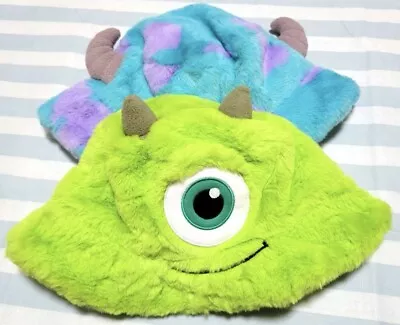 2 Set Authentic Tokyo Japan Disney Monsters Inc Sully & Mike Ears Bucket Hat • $78.99