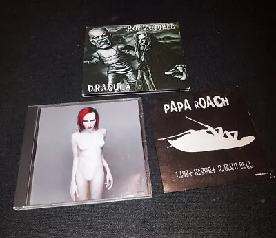 Heavy Metal CD Single Lot Marilyn Manson Rob Zombie Papa Roach Rock & Roll • $24.99