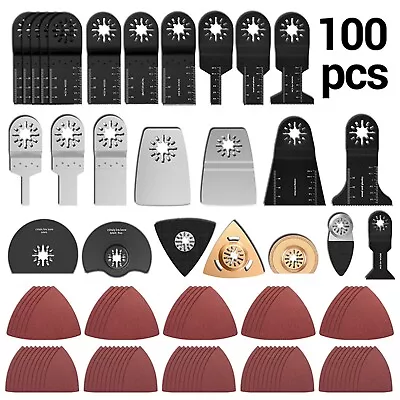 £18.89 • Buy 100x Oscillating Multi Tool Saw Blades Set Carbide Blade Metal Dewalt Makita DO