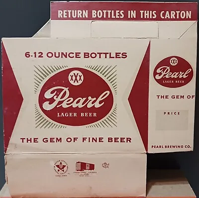 Pearl Beer 6 Pack Carton Carrier VINTAGE OLD San Antonio • $19.99