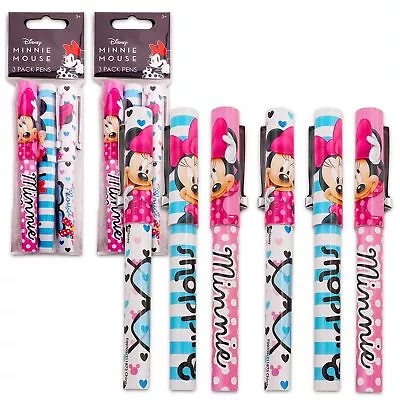 Disney Minnie Mouse Office Supplies Pen Set - 6 Pc Minnie Ballpoint Pens Scho... • $20.55