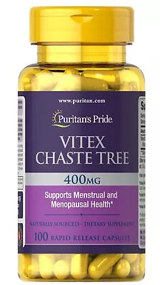 Puritan's Pride Vitex Chaste Tree 400 Mg - 100 Capsules • $6.21