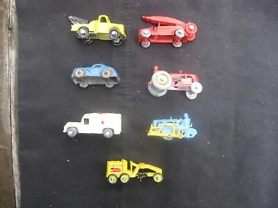 7 Miniature Tin Metal LINE-MAR Japan Marx Elegant Vehicles Tractors Construction • $19.99