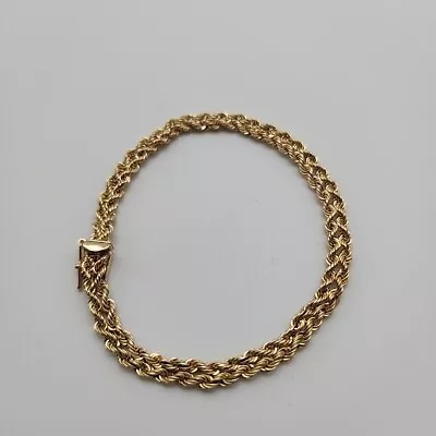 Vintage 14k Solid Yellow Gold Woven Wrap Braided Lady Bracelet  Fast Shipping  • $599.99