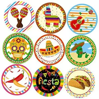 Fiesta Party Stickers Cinco De Mayo Festival Mexican Decorations 200Pcs Per  • $10.60