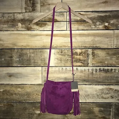 NWT Monserat De Lucca Suede Fringe Handbag  Z1-32 • $69.99