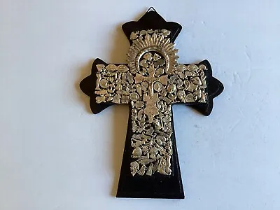 Vintage Refurbished Wooden Milagro Cross 13” X 9 1/2” X 3” Hand Made USA • $44