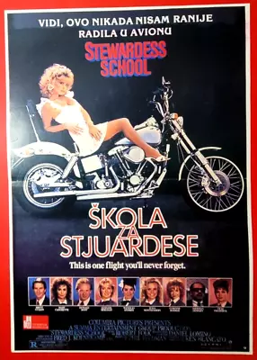 Stewardess School 1986  Mary Cadorette Judy Landers Ultra Rare Movie Poster • $29.99