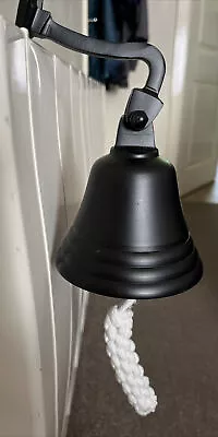 £17.99 • Buy Vintage Style Outdoor Wall Mounted Cast Iron Bell Metal Ringer Rope Pull