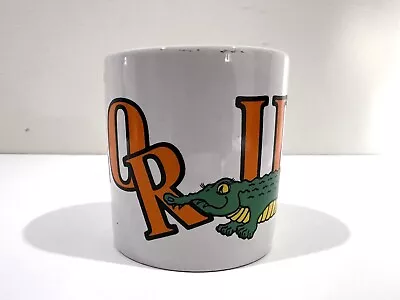 Vintage Florida Gator Alligator Souvenir Ceramic Coffee Cup Mug Orange Green Tea • $11.99