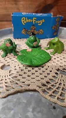 Vintage Poker Frogs With Original Box • $12