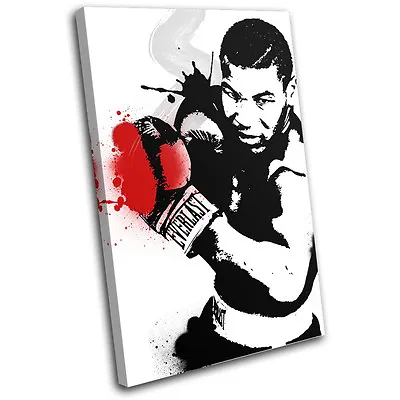 Mike Tyson Grunge Abstract Sports SINGLE CANVAS WALL ART Picture Print VA • £19.99