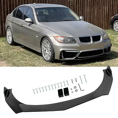 For 3 Series E46 E90 Carbon Car Front Bumper Lip Chin Spoiler Splitter Body Kit • $109.08