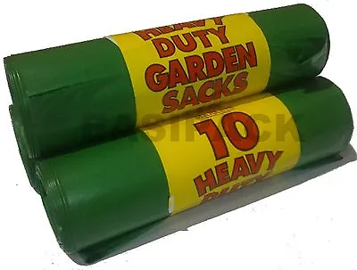 300pcs (30 Rolls) Heavy Duty GREEN GARDEN Refuse Sacks Bin Bags - 10's On A Roll • £34.98