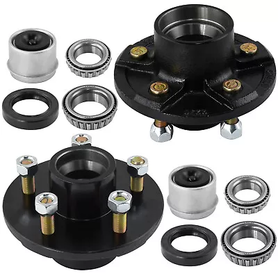 Pair 2 Trailer Idler Hub Kits 5 On 4.5 For 3500 Lbs Axle 5x4.5 5 Lug Trailer Hub • $55.95