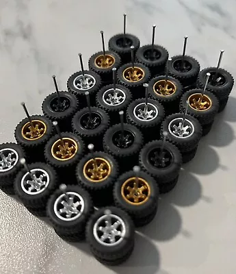 Hot Wheels - Matchbox Rubber Tires (6 Truck Sets) 1/64 Real Riders Pickup #3 • $17.98