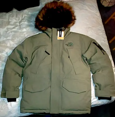 The North Face Expedition Mcmurdo Coat Mens Medium 700Down Parka Thyme Green NWT • $600