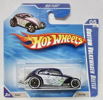 Hot Wheels Custom Volkswagen Beetle Purple Flames Heat Fleet Short Card P4 • $9.59