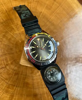 Vostok Amfibian Antimagnetic Soviet Men's Wristwatch Amfibia Military Watch • $75