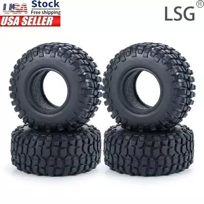 1.0  Tires 50/54MM Mud Terrain Tires Soft Rubber For RC 1/24 Axial SCX24 Crawler • $12.34