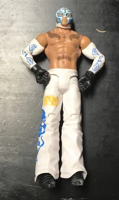 WWE Rey Mysterio Posable Wrestling Action Figure White Pants (2011 Mattel) • $15