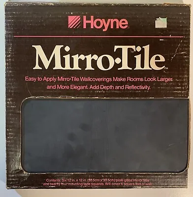 Vintage HOYNE MIRRO-TILE - 6 Plate Glass Mirror 12  X 12  Tiles (Plain Clear) • $19.99
