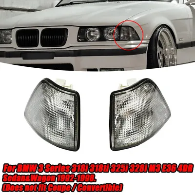 Corner Light Turn Signal LH+RH Indicato For BMW E36 M3 328is 325i 3-Series 4DR B • $31.98