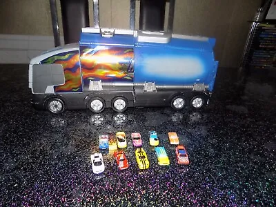 Micro Machines Super Stunt City Tanker Truck Carry Playset Hasbro 2001 + 10 Cars • £28.99