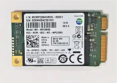 Dell Alienware 17 R1 M17x P18e Msata 64gb Ssd • £30.03