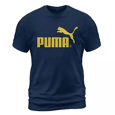 Gold Logo-Puma T-Shirt Made In USA Size S-5XL • $22.99