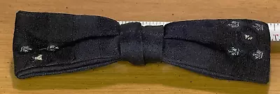 Clip-On Bow Tie Vintage Royal Rust Resistant  Navy Crowns 4-5  Rockabilly • $9.25