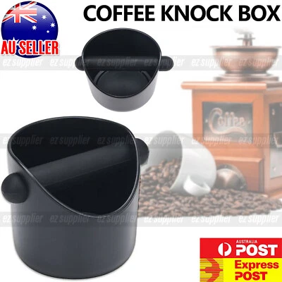 Coffee Waste Container Grinds Knock Box Tamper Tube Bin Black Bucket HOT • $12.73