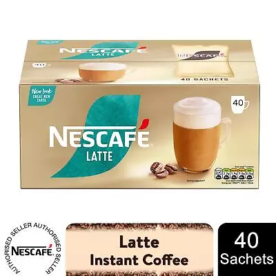 Nescafe Gold Instant Coffee Sachets 40 Latte Low Sugar • £16.99