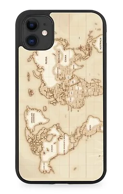 World Map Rubber Phone Case Vintage Atlas Maps Globe Vintage Design Picture DG51 • £13.90