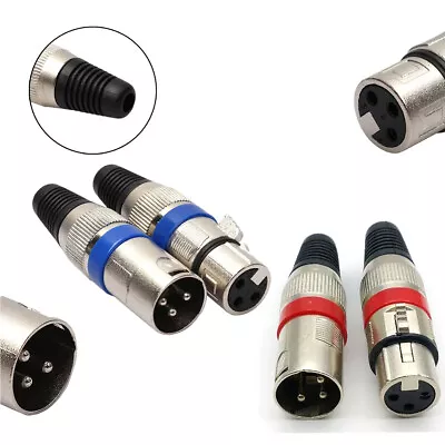 3 Pin XLR Male And/or Female Audio Inteface Amplifier Mic Cable Connector Plug • £3.50