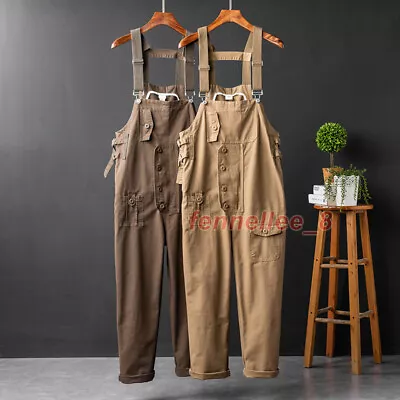 Fashion Mens Jumpsuits Overalls Bib Pants Casual Suspender Trousers Japanese New • $44.70