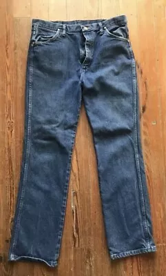 Wrangler Jeans Mens 36x32 Blue Denim Retro Slim Fit Straight Leg Western Cowboy • $14