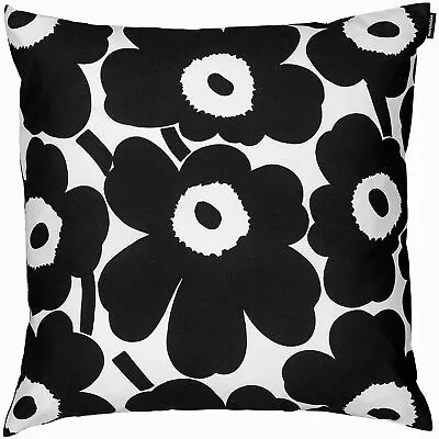MARIMEKKO - Pieni Unikko Cotton Pillow Cover (Black Poppy) 20  X Black Poppy  • $61.49