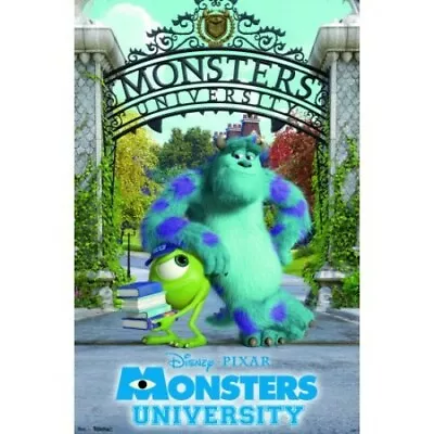 2013 DISNEY PIXAR MONSTERS UNIVERSITY CAMPUS POSTER NEW 22x34 FREE SHIPPING • $9.99